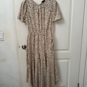 Elegant Floral Long Sleeve Dress